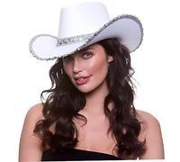 Ercoiong Chapeau de cowboy texan adulte blanc fantaisie de fête fête d'accessoire
