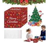 Erconsso Boîtes De Noël,Étui Créatif Avec 30 Sachets - Coffre À Argent De Noël Avec Tiroir,Pour Les Les Adultes La Famille Les Fêtes Les Vacances Les Célébrations Le Diplôme Le