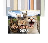 Erconsso Calendrier 2026,Rappel Des Vacances Mensuelles En Orientation Verticale - Calendrier pour Amoureux des Chats,pour les Adultes, les, les Étudiants, les Enseignants, la Chambre et la Salle de