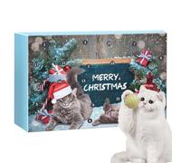 Erconsso Calendrier De L'Avent De Noël 2025 Jouets pour Chats,24 Jours Jouets pour Chaton - Calendrier de Compte à Rebours des Fêtes - Contre L'Ennui Maison Noël Fêtes Quotidiennes