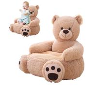 Erconsso Canapé pour Enfant, Chaise De Canapé Cartoon Ours, Fauteuil en Peluche De Bébé, Fauteuil Inclinable pour Tout Petits, pour Apprendre Assis, Lire Se Détendre Se Blottir, 50x50x42cm