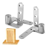 Erconsso Charnière Pivotante Pour Porte De Meuble - 2 Charnières Pivotantes pour Porte Dissimulée - Fermetures à Tige Pivotante en Acier Inoxydable - Aménagement pour Armoire Étagère de Maison Magasin