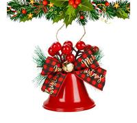 Erconsso Cloches de Noël pour la Décoration, Pendentifs À Charme Décoratif avec Lanière, Ornement pour Arbre de Noël, pour Les Vacances d'hiver, La Famille, La Porte, La Fête, La Cheminée, L'Automne