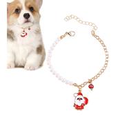 Erconsso Collier pour Chat | Accessoires De Costume en Bijoux Ajustables | Collier De Perles pour Chat - pour Port Quotidien Mariage Fête Anniversaire Photographie Décoration De Noël