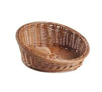 Erconsso Corbeille à pain - Panier de rangement tissé - Plateau incliné imitation rotin pour rangement de cuisine, petit déjeuner, restaurant, boulangerie, comptoir, table à manger
