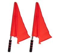 Erconsso Drapeaux d'arbitre pour football | Drapeau de sport rouge à manivelle - Accessoires de terrain - pour volley-ball, football, football, terrain de sport, juge d'arbitre