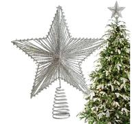 Erconsso Étoile De Noël pour Arbre De Noël - Ornements À Paillettes | Étoile Décoration Sapin De,pour Décoration Vintage de Table de Ferme Maison Extérieur Intérieur Représentation de la