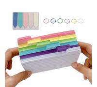 Erconsso Fiches Bristol - 300 Pièces Cartes de Révision Lignées Couleurs Carton Épais | Fournitures scolaires pour enseignement étudiants prise de notes cours collège