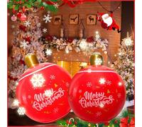 Erconsso Grands Ballons de Noël Gonflables | Décoration de Noël Boule en PVC 50 cm | Décoration D'intérieur Et Extérieur pour Maison Jardin Salon,pour Fête Patio École Magasin Véranda