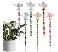 Erconsso Kit De Piquets De Jardin Perlés, Piquets Baguettes Décoratifs en Perles, Décoration Extérieure pour Événements Jardin Potager