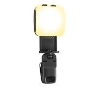 Erconsso Lampe à selfie pour téléphone - Lumière d'appareil photo avec 3 couleurs d'éclairage et mode | Lampe de poche rechargeable à clipser pour la création de contenu, tablette, filmer