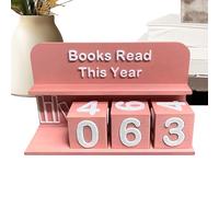 Erconsso Livres Read This Year Decor,Reading Goal Tracking Bookshelf Decoration | de lecture pour les fans de littéraire, lecteurs, écrivains, étudiants, enseignants, table de bureau