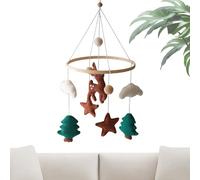 Erconsso Mobiles Bébé pour Berceau | Mobile Animaux Jungle Bébé avec Cerfs pour Berceau - Jouet Sensoriel Apaisant Fille Garçon Tout-Petit Anniversaire Jeu Chambre Sommeil