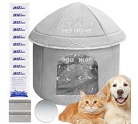 Erconsso Niche d'extérieur rafraîchissante pour chat et chien - Fournitures résistantes aux intempéries avec poche de glace pour dormir, chaton, chiot errant à la maison à l'extérieur