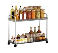 Erconsso Organisateur De Vanité pour Plan De Toilette | Porte-Condiments À 2 Étages | Étagère de Rangement Décorative pour Bureau Dortoir Coiffeuse Bar à Café Comptoir Maquillage