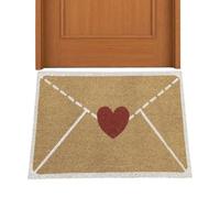 Erconsso Paillasson de Saint-Valentin, tapis de bienvenue en forme d'enveloppe en forme de cœur, antidérapant, romantique, pour intérieur et extérieur, porte d'entrée