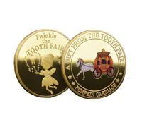 Erconsso Pièce de monnaie de fée des dents pour - Pièce de monnaie souvenir de récompense des dents perdues | Souvenir souvenir de fée des dents de collection pour garçons et filles