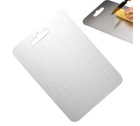 Erconsso Planche À Découper Inoxydable | Accessoires Antidérapants De Qualité Alimentaire | Planches De Découpe En Métal Double Face Pour Cuisine | Pour Cuisine Pâtisserie Viande Pâte Fruits Légumes