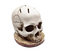 Erconsso Porte-couteaux en forme de tête de mort - Support de rangement pour couteaux à fruits - Support de rangement gothique pour fruits en résine pour décoration