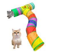 Erconsso Tunnel pour Chats | Grand Tunnel de Jeu pour Chats avec Balle Amusante - Maison Interactive avec Trou D’Observation - Accessoires Colorés pour Petites Races
