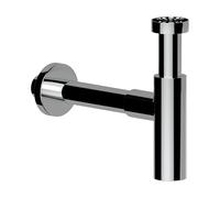 ERCOS Siphon d'échappement inspectable en laiton chromé, raccord de 1".1/4" - Réglage 13/30 cm