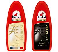 Erdal Express Set 1, 2, 3 Brillant Porte-éponge Toutes les Couleurs & Noir avec Cire D'Abeille Schnellglanz (3er Pack)