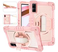 ERDARARIPRO Étui de protection pour tablette Xiaomi Redmi Pad 10,61", mignon étui de protection résistant aux chocs avec support rotatif à 360° et dragonne bandoulière or rose