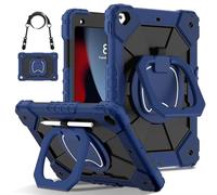 ERDARARIPRO Étui de protection universel pour tablette Apple iPad 10.2 2019/2020/2021 7th/8th/9e génération, adapté aux enfants avec porte-stylo, poignée, bandoulière pour enfants, hommes, bleu