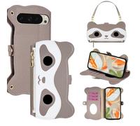 ERDARARIPRO Étui de téléphone à bandoulière pour Realme 15T 5G avec cordon - Motif de dessin animé - Étui portefeuille à rabat avec miroir - 4 emplacements pour cartes + 1 fente pour l'argent liquide