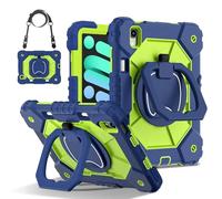 ERDARARIPRO Étui pour tablette Apple iPad mini 6 2021/iPad mini 7 génération 2024, housse de protection universelle adaptée aux enfants avec béquille, poignée, bandoulière pour enfants et hommes, bleu