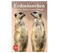 Erdmännchen - Afrikas liebenswerte Zwerge (Tischkalender 2026 DIN A5 hoch), CALVENDO Monatskalender: Die talentierten Bluffer und Buddler aus Südafrika