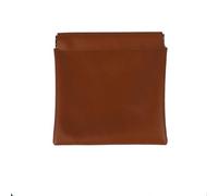 Erebloom Pochette en cuir avec fermeture à pression personnalisée pour pièces de monnaie, bijoux, accessoires cosmétiques, marron, 9*18cm, Non