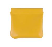 Erebloom Pochette en cuir avec fermeture à pression personnalisée pour pièces de monnaie, bijoux, accessoires cosmétiques, jaune, 9*18cm, Non