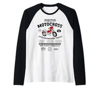 Erector Motocross Moto Pro Trials USA Retro Manche Raglan