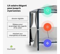 Eremitage Double XL Sunbed transat | protection solaire | jusqu'à 2 personnes | cadre en acier | résistant aux intempéries