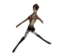 Eren Jaeger Oreiller en peluche drôle et tordable en forme de dessin animé 28 cm pour la maison, la chambre, le canapé
