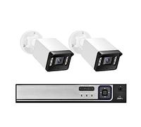 ERETYRET 8CH 5MP 8MP POE Système De Caméra De Sécurité Audio Bidirectionnel 8MP NVR Kit CCTV Caméra IP Extérieure H.265 P2P Ensemble De Surveillance Vidéo Facile à Installer(1T,4CH NVR 2pcs 5MP Cam)