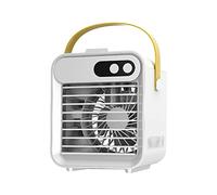 ERETYRET Accueil Mini climatiseur Portable refroidisseur d'air 7 couleurs LED USB espace personnel ventilateur de refroidissement à Air Rechargeable bureau RafraîChissez Vous Rapidement(Type B White)