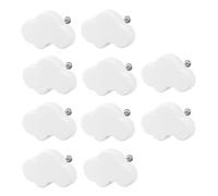 ERETYRET Bouton De Porte D'armoire en Forme De Nuage, 10 Pièces, Poignée De Tiroir en PVC, Boutons Et Poignées for Meubles, Petits Nuages foncés/Blancs Application Plus Large(White)