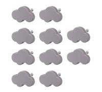 ERETYRET Bouton De Porte D'armoire en Forme De Nuage, 10 Pièces, Poignée De Tiroir en PVC, Boutons Et Poignées for Meubles, Petits Nuages foncés/Blancs Application Plus Large(Gray)