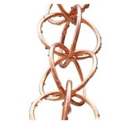 ERETYRET Chaîne De Pluie for Avant-Toit, en Cuivre Violet, for Villa, Jardin, Chaîne De Drainage, Temple B & B, Décoration De Gouttière Installation Facile(Copper Ring)