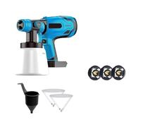 ERETYRET Pistolet Électrique Sans Fil 1500W, Pulvérisateur De Peinture, For Batterie 20V, Aérographe De Revêtement De Meubles, For Batterie 18V Facile à Utiliser(Sky blue)