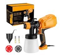 ERETYRET Pulvérisateur De Peinture Électrique Domestique Haute Puissance 20 V, Pulvérisation Facile À 3 Buses, Nettoyage Parfait For Débutant Facile à Utiliser