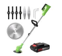ERETYRET Tondeuse À Gazon Électrique Batterie Li-ION Rechargeable Coupe-Herbe sans Fil Déblocage Automatique Machine De Coupe Jardin Domestique Facile à Utiliser(1battery)