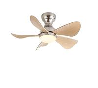 ERETYRET Ventilateurs de plafond à moteur courant continu plancher bas noir blanc moderne avec ventilateur simple télécommande sans domestique léger Refroidissement Silencieux(Model 5)