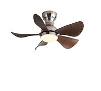ERETYRET Ventilateurs de plafond à moteur courant continu plancher bas noir blanc moderne avec ventilateur simple télécommande sans domestique léger Refroidissement Silencieux(Model 3)