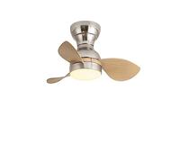 ERETYRET Ventilateurs de plafond à moteur courant continu plancher bas noir blanc moderne avec ventilateur simple télécommande sans domestique léger Refroidissement Silencieux(Model 10)