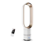 ERETYRET Ventilateurs Électriques De Tour D'air Refroidissement Ventilateur Sans Lame 40W Avec Le Plancher Intelligent À Faible Bruit Support 16 Pouces Télécommande DéBit D'Air De PréCision(GOLD)