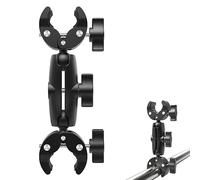 ERFGT Super Clamp 360° Rotatif avec Support de Caméra Double Pince pour Magic Arm, Réflecteur, Trépied, Moto, Vélo, Lumière