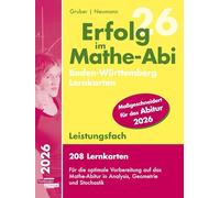 Erfolg im Mathe-Abi 2026, 208 Lernkarten Leistungsfach Allgemeinbildendes Gymnasium Baden-Württemberg